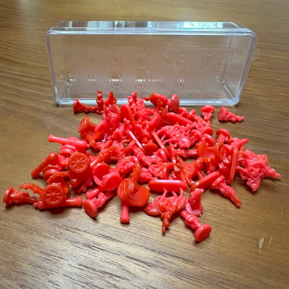 Vtg Red 1993 Risk Army Tokens Risk Armies Game Replacement Pieces Army Miniature